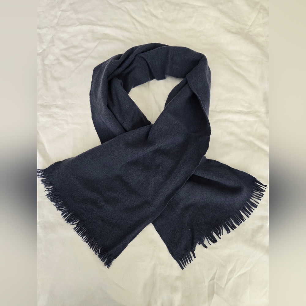 The Bay Gray Blue All Wool Made In Scotland Vintage Men's Scarf
